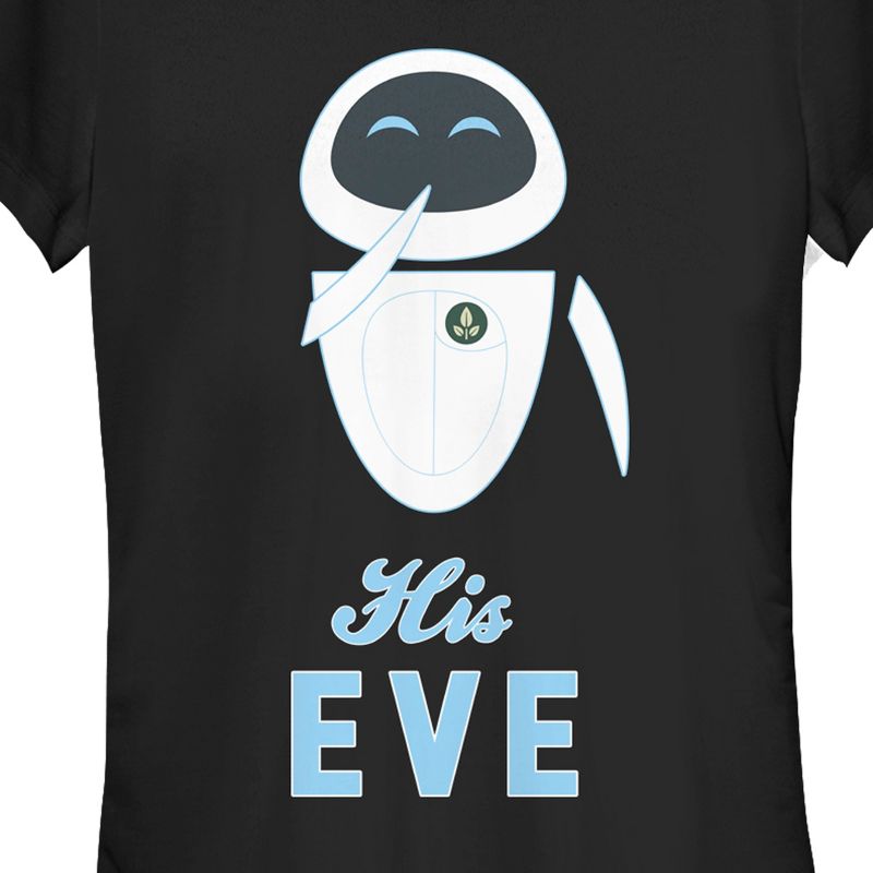 Juniors Womens Wall-E Valentine's Day His EVE T-Shirt, 2 of 5