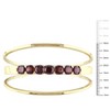 EVERLY JEWELRY | 18K Micron Plated Yellow Silver 8 3/4 CT TGW Garnet Bangle - 4 of 4