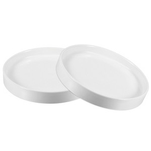 Unique Bargains Indoor Outdoor Ceramic Round Plant Pot Saucers Flower Drip Tray 2 Pcs - 1 of 4