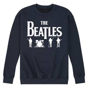Men's - The Beatles - Silhouettes White -Men's Crew Fleece Sweatshirt Graphic Fleece Sweatshirt - 1 of 4