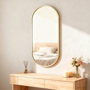 Wooakway Square Black/Gold/Silver Metal Accent Wall Mirror Modern Bathroom Vanity Mirror for Living Room Entryway Over Mantel Decor - 1 of 4