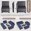 ALAULM 12 Pieces Patio Furniture Set, Rattan Wicker Outdoor Conversation Sets, Outdoor Furniture Sofa Set - 4 of 4