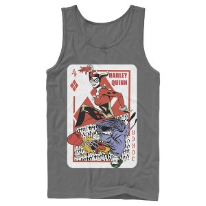 Men's Batman Harley Quinn Joker Poker Card Tank Top - 1 of 3