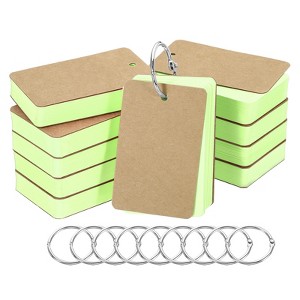 Unique Bargains Memory Learning Office Blank Index Cards with Ring 500 Pcs - 1 of 4