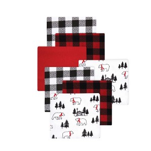 Little Treasure Hudson Baby Boys Cotton Poly Flannel Receiving Blankets 7Pk Multipack - 1 of 2