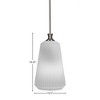 Toltec Lighting Carina 1 - Light Pendant in  Brushed Nickel with 11" Opal Frosted Shade - 2 of 2