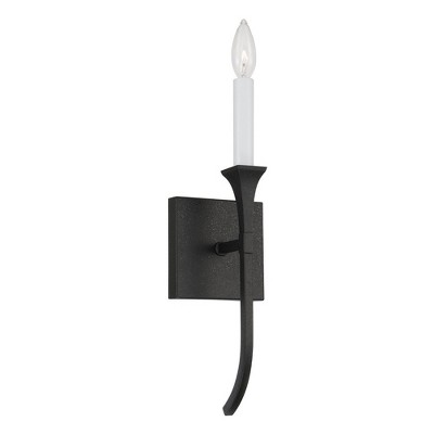 Capital Lighting Decklan 1 - Light Wall Light in  Black Iron