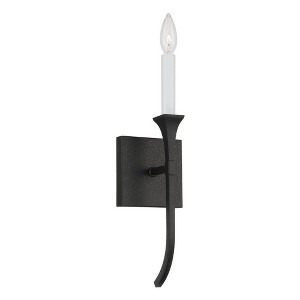Capital Lighting Decklan 1 - Light Wall Light in  Black Iron - 1 of 4
