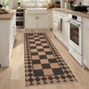 Checkerboard Rugs Easy Cleaning Easy Jute Floor Mats, Modern Geometric Indoor Outdoor Carpet, Non-Slip Foldable Accent Rug - 2 of 4