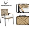 Nicbex 4 PCS Patio Dining Set 1 Square Table&4 Armchairs,Outdoor Furniture Set,Rustic Patio Conversation Set with Umbrella Holes for Garden - 3 of 4