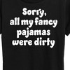 Women's - Instant Message - Fancy Pajamas Dirty Short Sleeve Graphic T-Shirt - 2 of 4