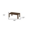 HomeRoots Set of Three 44" Dark Brown Coffee Table - 3 of 4
