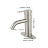 ChicFurnit Bathroom Sink Faucet Single Handle Sleek Modern Design for Contemporary Bathrooms, Silver, 11"*7.6"*2.4" - 3 of 4