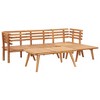 vidaXL Garden Sofa Set Natural, dark grey, white - 4 of 4