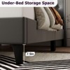 Bed Frame, Soft Velvet Upholstered Platform Bed Frame with Wingback Headboard and Button Tufted Design, Wood Slat Support - 4 of 4