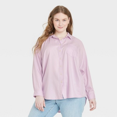 Women's Raglan Long Sleeve Button-Down Shirt - Universal Thread™