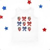 The Juniper Shop Coquette Bows And USA Strawberries Toddler Tank - 2 of 4