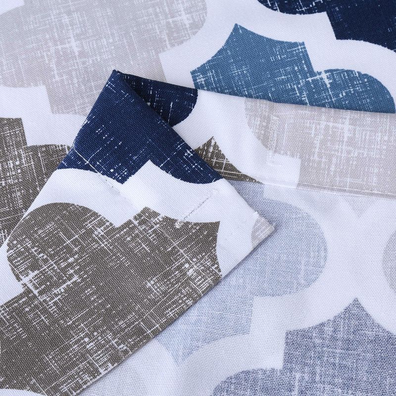 Quatrefoil Print Cotton Blend Fabric Shower Curtain, 3 of 6