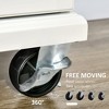 XIYUYEU Folding Kitchen Island with Pull-Down Trolley and Towel Rack for Kitchen and Dining Room - 2 of 4