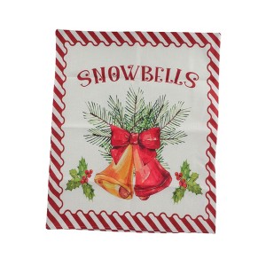 Unique Bargains Dining Chair Slipcovers Linen White Red 22.83"x19.29" 1 Pc - 1 of 4