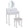 Tangkula 360 Degree Rotatable Vanity Mirror Dressing Unit w/ Padded Stool - 3 of 4