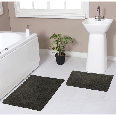 Home Weavers Luxury Collection 100% Cotton Tufted Bathroom Rug Set, Non-Slip Latex Bath Rug Set