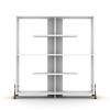 VYNXARIA Industrial Wood Frame Etagere Bookcase - 6-Shelf Open Back Bookshelf for Modern Offices and Living Rooms, Walnut/White - 4 of 4