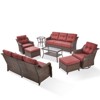 Buenhomino 8 Piece Patio Sectional Sofa Furniture Set, All-Weather Wicker Rattan Outdoor Conversation Set with High Back and Thick Cushions - 2 of 4