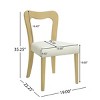 Upholstered Dining Chair Set of 2 Modern Contemporary with Rubberwood Frame & Open Back for Dining Room Kitchen-Baofuwish - 4 of 4