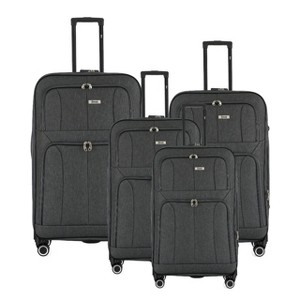 Grace Soft side Lightweight Expandable with 360° Dual Spinning Wheels and Combo Lock – Includes 32", 28", 24", 20" 4-Piece Luggage Set - 1 of 4