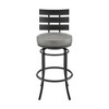 PAGED Swivel Bar Stools Faux Leather Counter Stools with Footrest, Island Chairs for Home Pub - 2 of 4