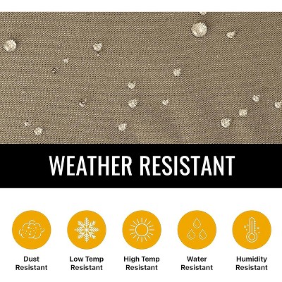 104" Brown PVC Weatherproof Outdoor Sofa Cover