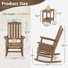 Arceso Outdoor Rocking Chairs Set, 1 Chairs & 1 Table HDPS Poly Rocking Chair, All Weather Resistant, Heavy Duty Rocker Chair For Patio, Lawn, Garden - 3 of 4