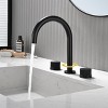 Mixxidea 3 Holes Widespread Bathroom Faucet Black - 2 of 3
