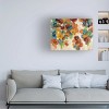 Trademark Fine Art -Silvia Vassileva 'Spice And Turquoise Florals' Canvas Art - 2 of 4