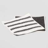 2pk Cotton Striped Scrubbers Black - Threshold™