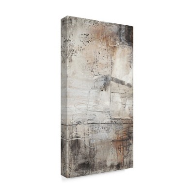 Trademark Fine Art -Jennifer Goldberger 'Black, White And Bronze I' Canvas Art