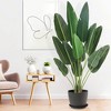 Artificial Tree Bird of Paradise with 10Trunks, 5 Feet Faux Plant Fake Banana Tree Plant with Pot - 3 of 4