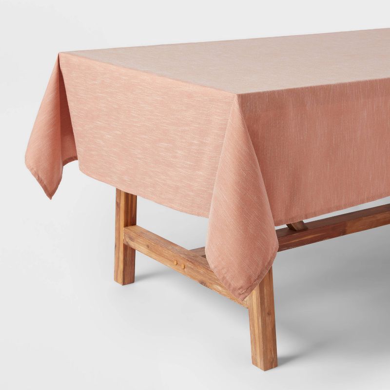 Cotton Chambray Tablecloth Pink - Threshold™, 1 of 4