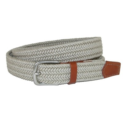 Crookhorndavis Men's Boca Braided Waxed Cotton Stretch Belt, 32, Khaki ...