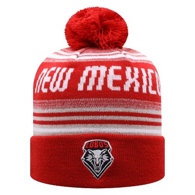 NCAA New Mexico Lobos Men's Rupture Knit Cuffed Beanie with Pom