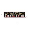 HomeRoots 36" Black Gold And Red Solid Wood Merry Christmas Decorative Sign - 3 of 4