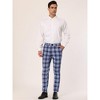 Lars Amadeus Men's Casual Slim Fit Plaid Pattern Checked Business Trousers - image 3 of 4