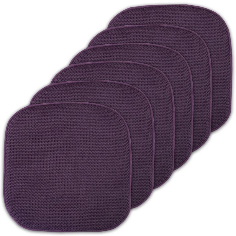 Honeycomb Memory Foam No Slip Back 16" x 16" Chair Pad Cushion by Sweet Home Collection™, 1 of 6