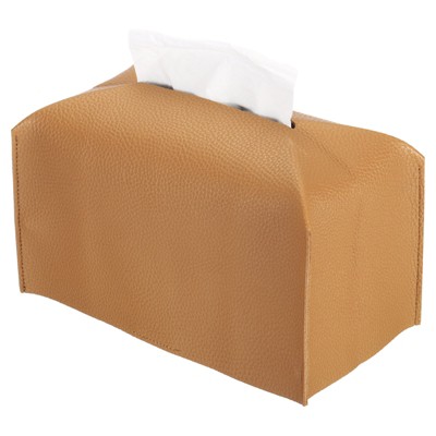 Unique Bargains Bathroom Office Car PU Leather Rectangular Dispenser Tissue Box Cover 9.4" x 5" x 4.7"