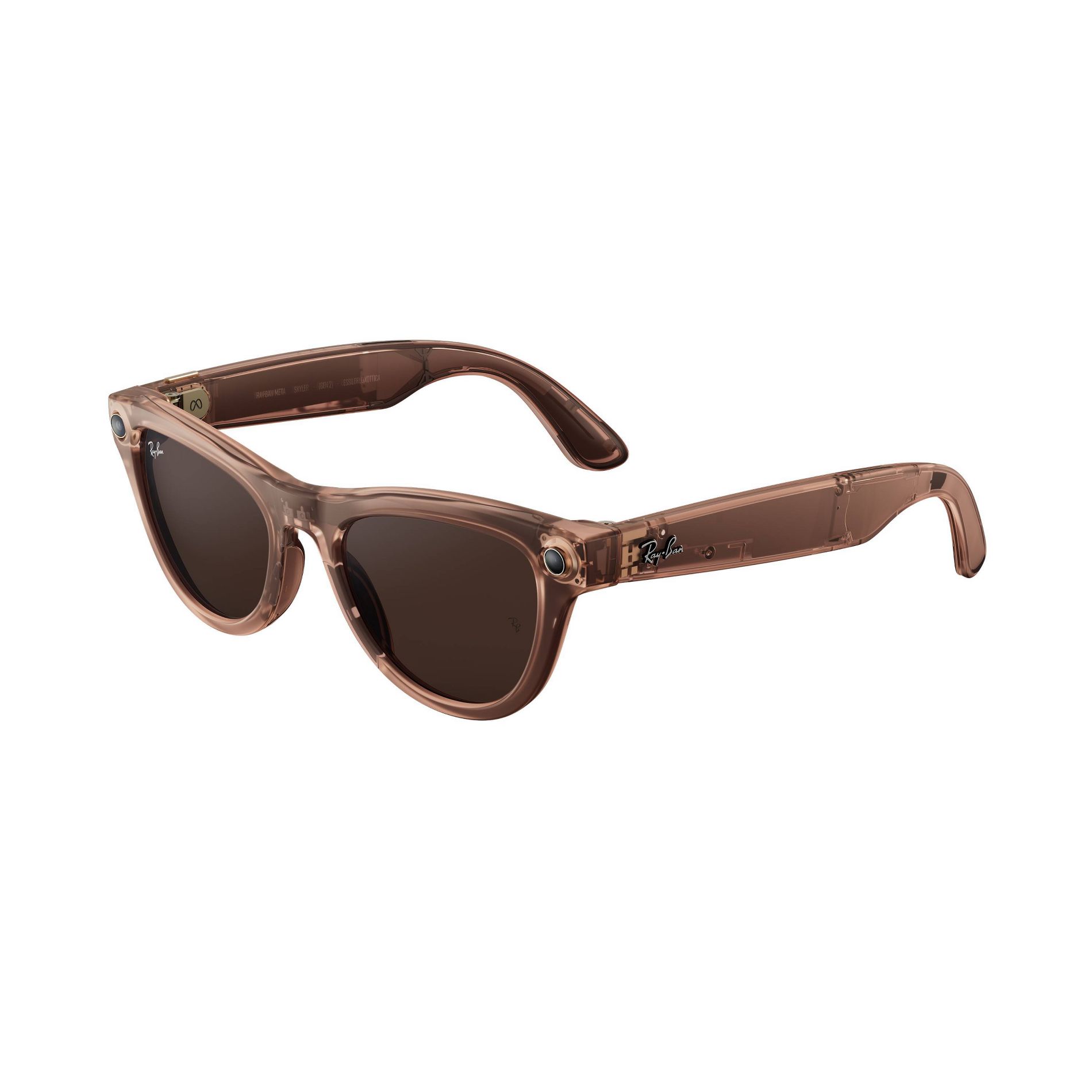 Ray-Ban | Meta Skyler (Gen 2) - Shiny Transparent Peach, Clear to Brown Transitions