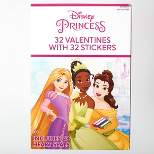 Disney Princess 32ct Valentine's Day Classroom Exchange Cards with Stickers - Paper Magic