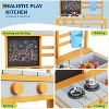 Kids Outdoor Mud Kitchen Play Set ¨C Wooden Pretend Cook Station with Removable Sink, Chalkboard & Storage (Ages 4+), Fir Wood Construction - 4 of 4