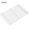 Unique Bargains 304 Stainless Steel Cooling Baking BBQ Grill Net 2 Pcs - 3 of 4