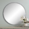 Possini Euro Design Possini Euro Harriet 34" Wide White Faux Marble Round Wall Mirror - 2 of 4